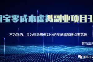 黄岛主·淘宝虚拟零成本副业项目3.0