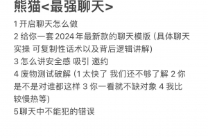 熊猫《最强聊天》《高手法则3.0》