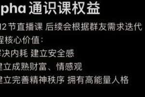 Leon《Alpha通识课》和《私教课》